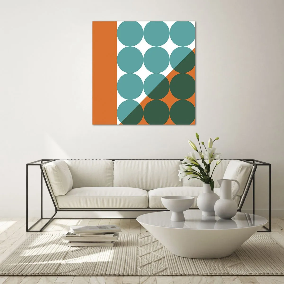 Tablou pe sticlă - Sus și pe diagonală - 60x60 cm