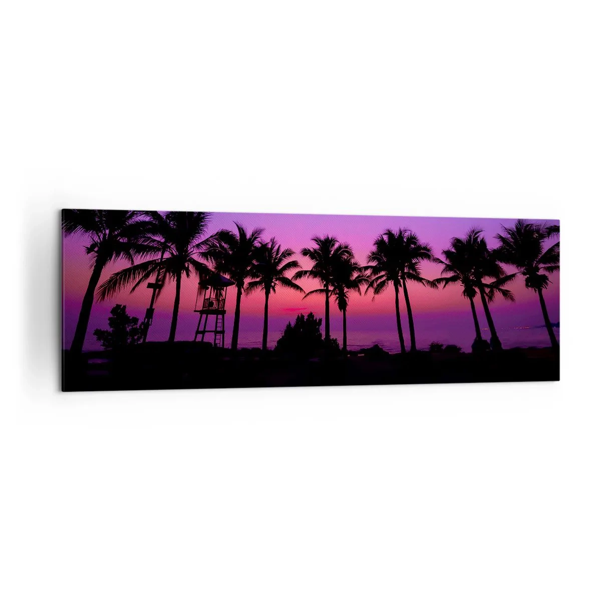 Tablou pe pânză - O seară sub palmieri - 160x50 cm