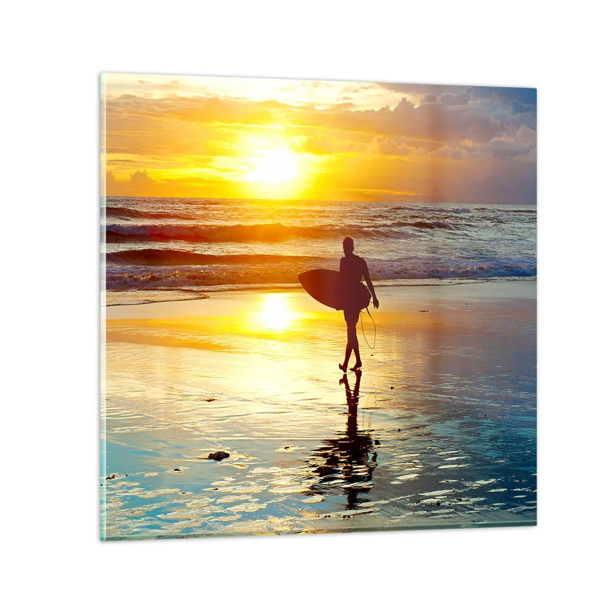 Tablou pe sticlă - Întoarcerea războinicului - 50x50 cm