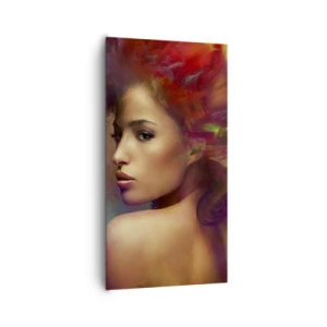 Tablou pe pânză - Mai frumoasă decât un curcubeu, delicată ca o ceață - 65x120 cm