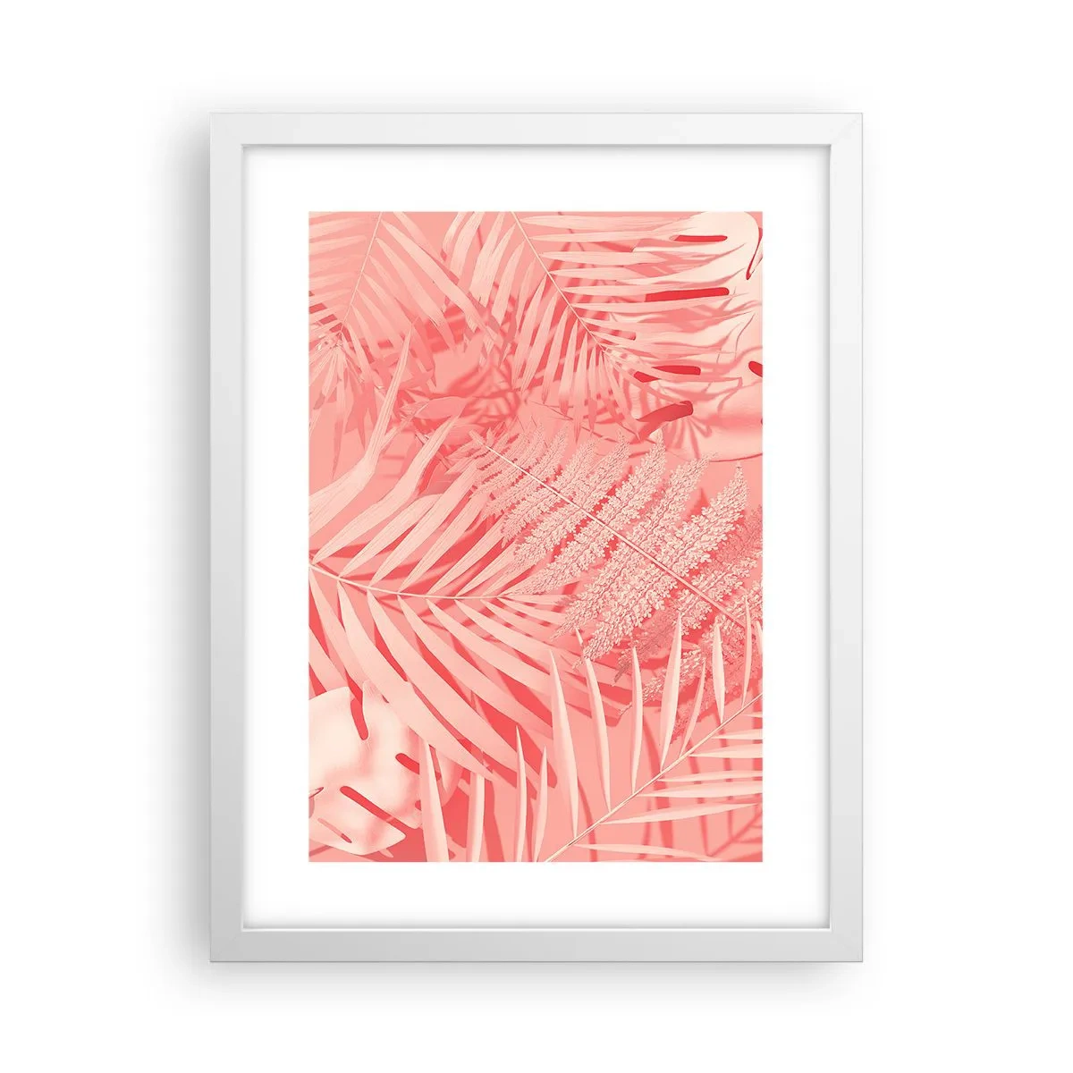 Poster în ramă albă - Conceptul roz - 30x40 cm