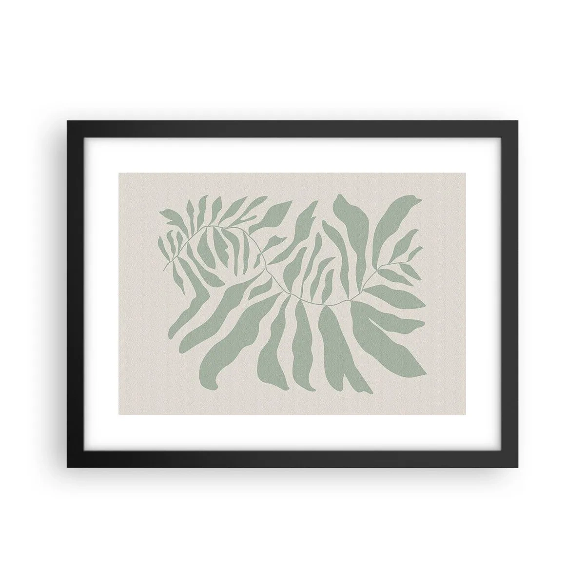 Poster în ramă neagră - Ramura de smarald - 40x30 cm