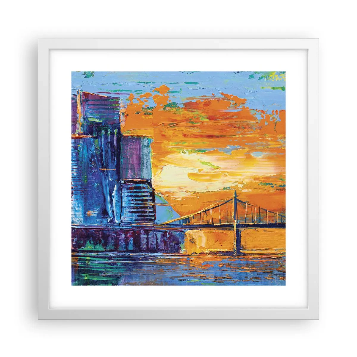 Poster în ramă albă - Cultură și natură - 40x40 cm