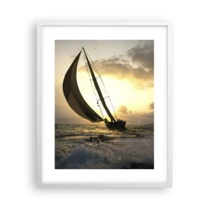 Poster în ramă albă - Vânt în jos și în sus - 40x50 cm