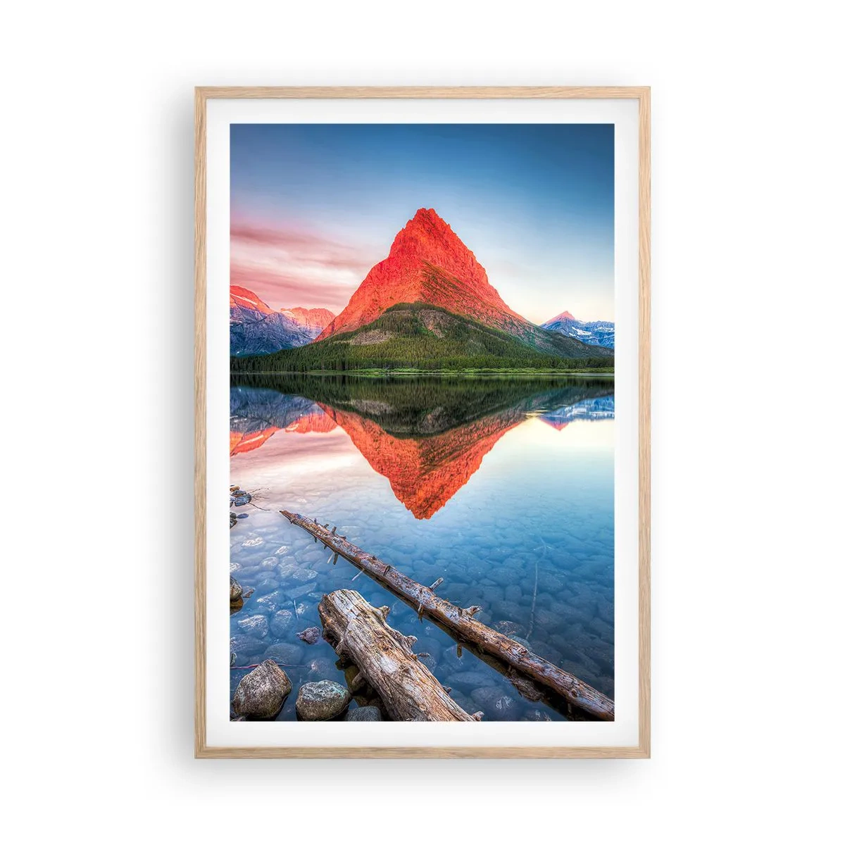 Poster în ramă de stejar deschis - Căldură și frig - 61x91 cm