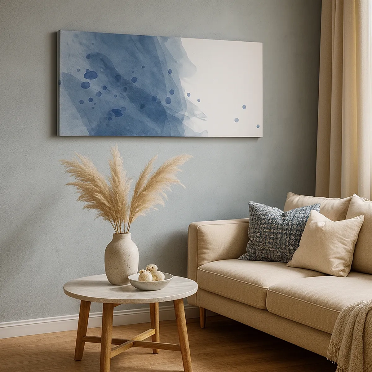 Tablou pe pânză - Tul albastru - 30x30 cm