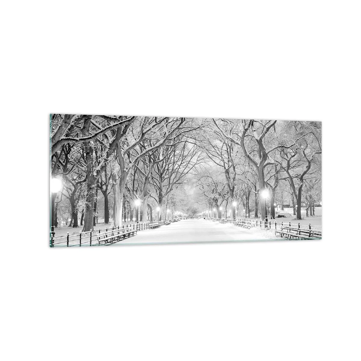 Tablou pe sticlă - Cele patru anotimpuri – iarna - 120x50 cm