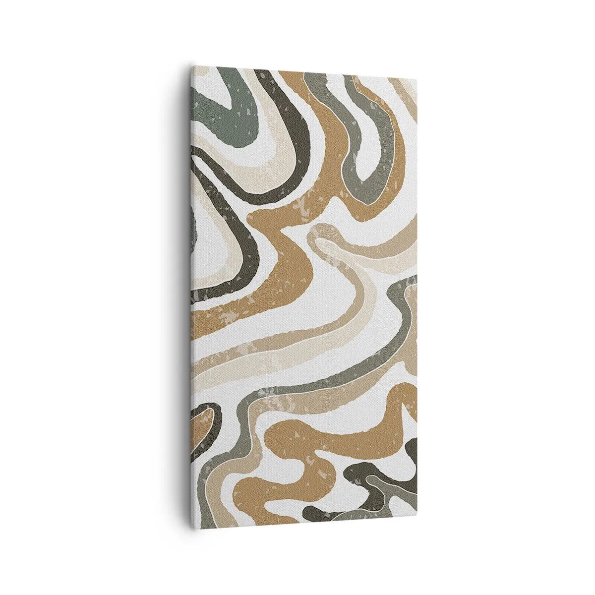 Tablou pe pânză - Meandrele culorilor pământului - 55x100 cm