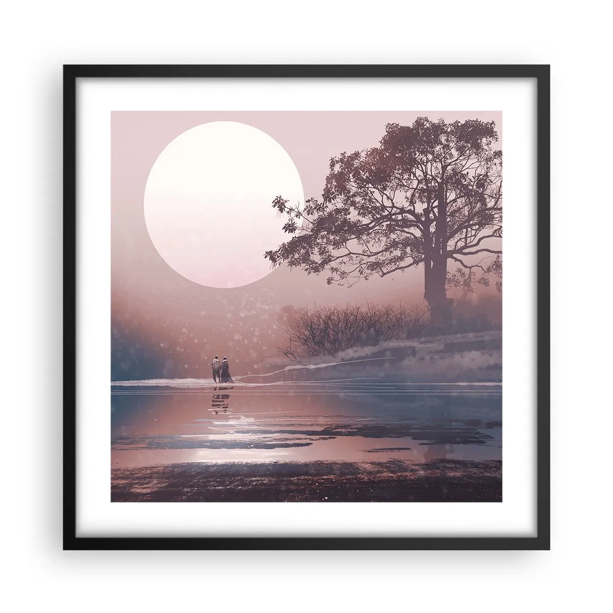 Poster în ramă neagră - Minuni nocturne - 50x50 cm