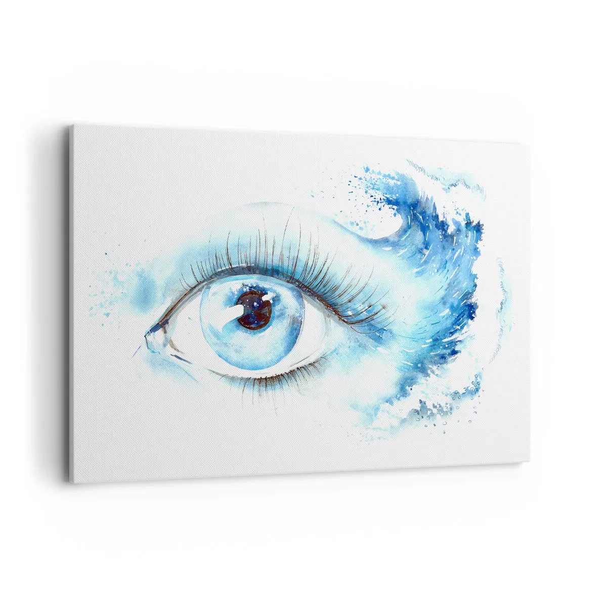 Tablou pe pânză - Scufundă-te în albastrul privirii - 120x80 cm