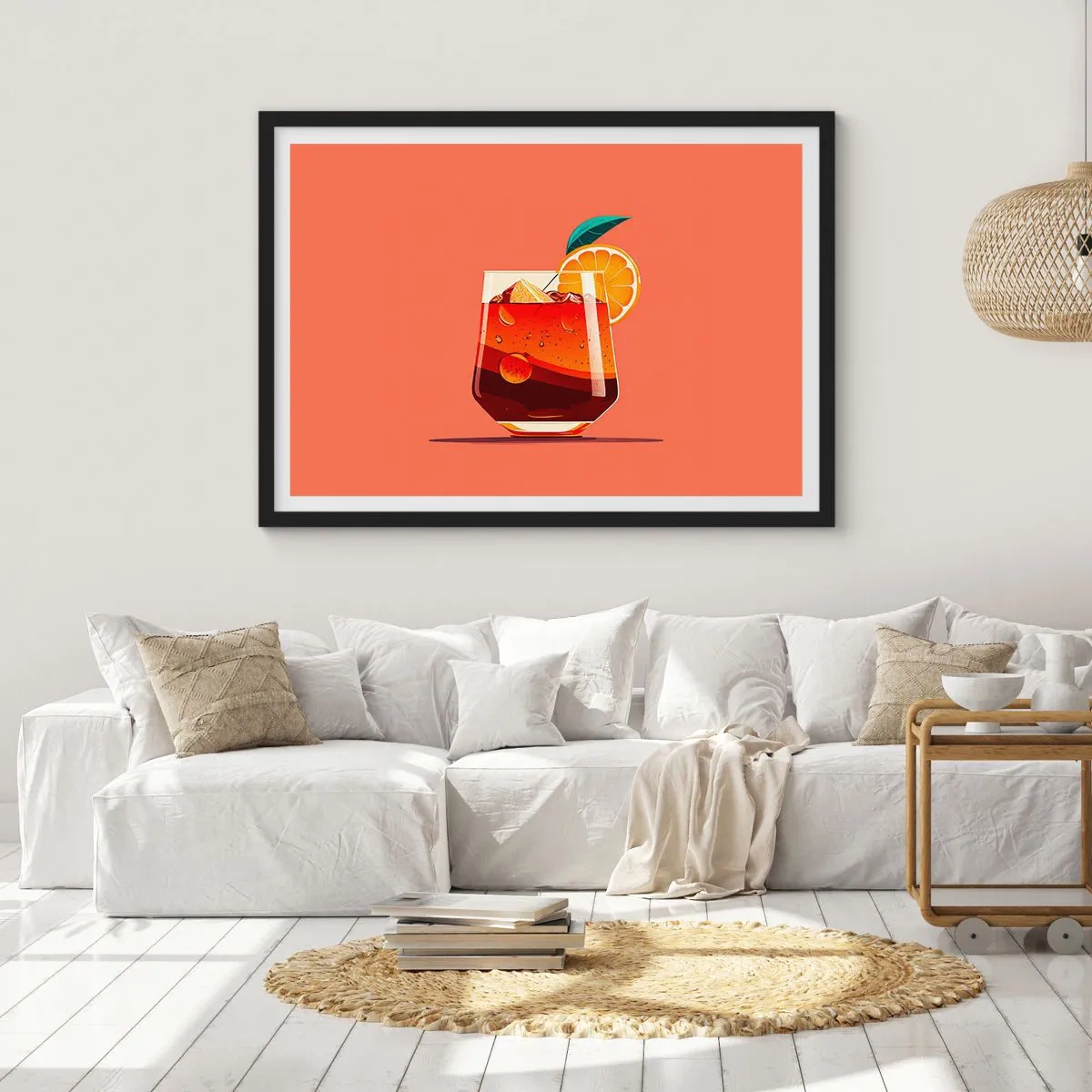 Poster în ramă neagră - Răcoare de vară - 70x50 cm