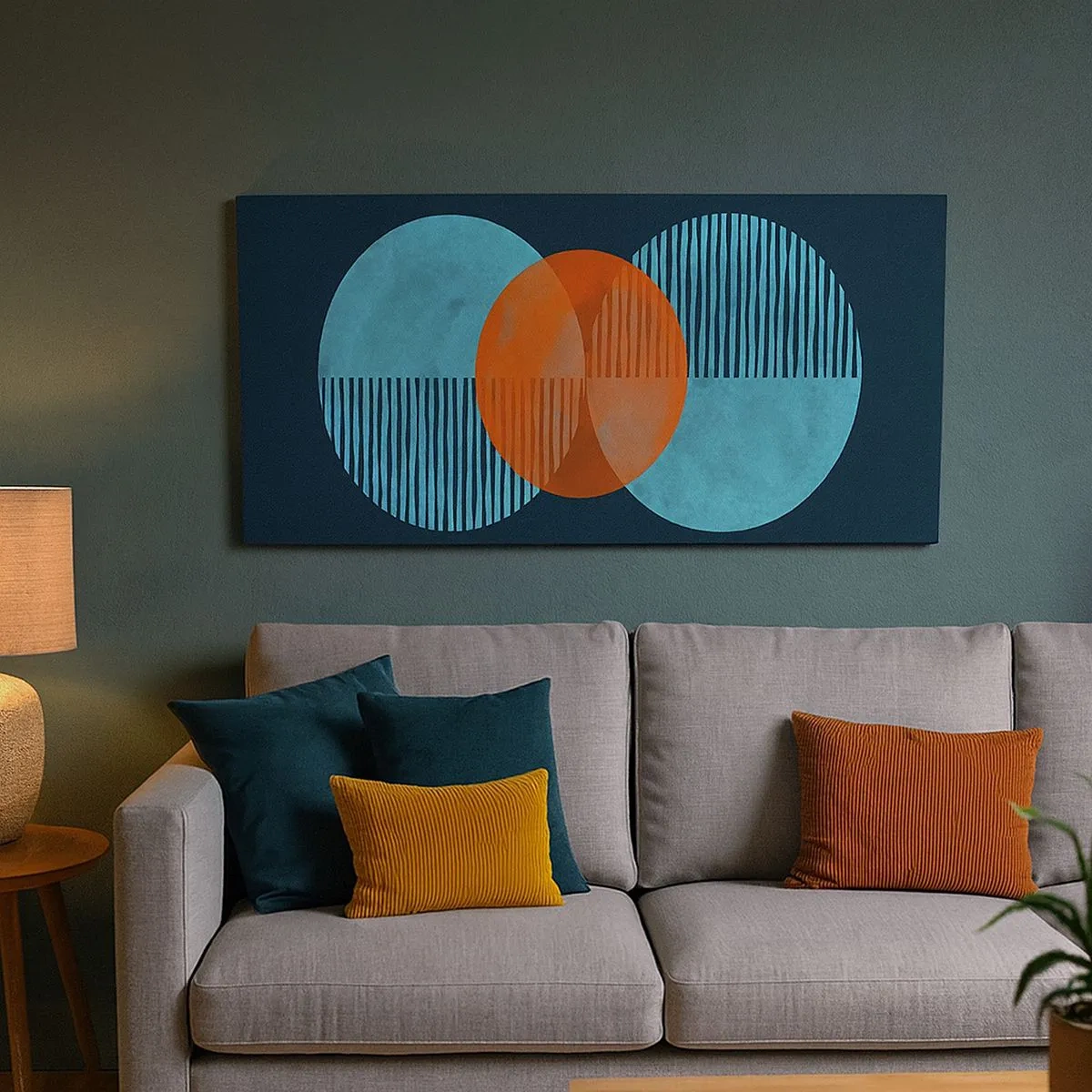 Tablou pe pânză - Compoziție simetrică - 100x40 cm