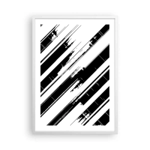 Poster în ramă albă - Compoziție intensă și dinamică - 50x70 cm