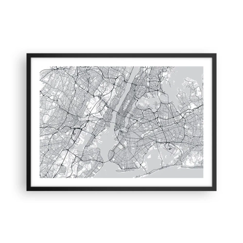 Poster în ramă neagră - Anatomia unei metropole - 70x50 cm
