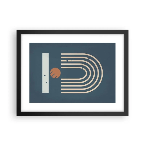 Poster în ramă neagră - Geometrie în funcție de rodie - 40x30 cm