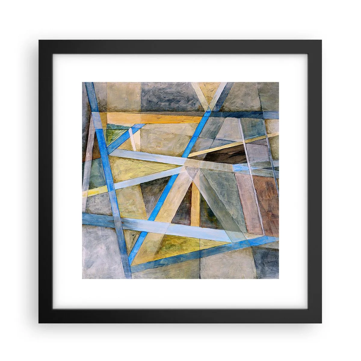 Poster în ramă neagră - Drept sau de-a curmezișul? - 30x30 cm