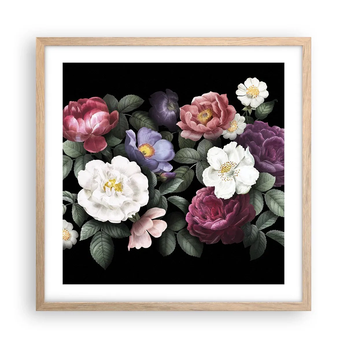 Poster în ramă de stejar deschis - Dintr-o grădină engleză - 50x50 cm