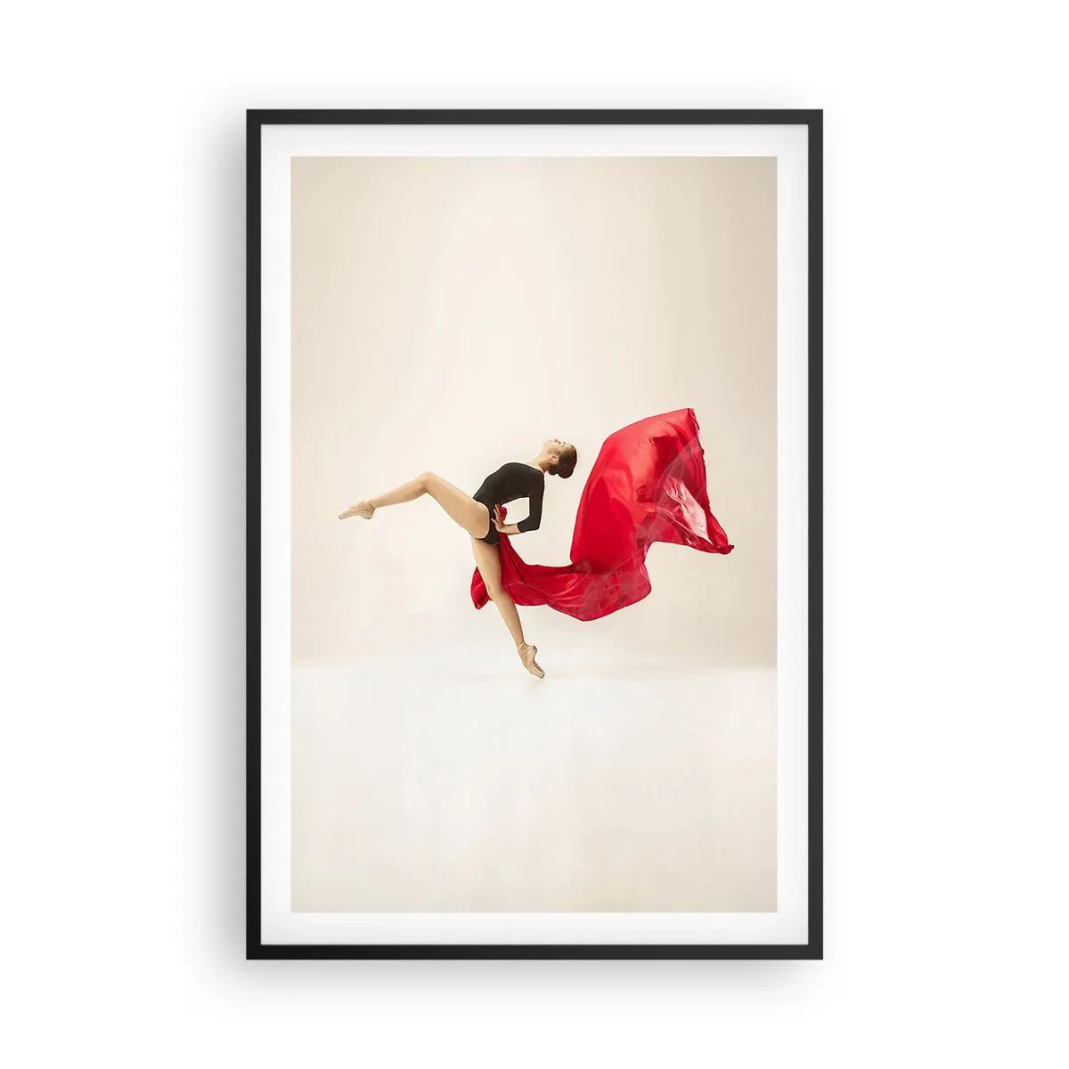 Poster în ramă neagră - Roșu și negru - 61x91 cm