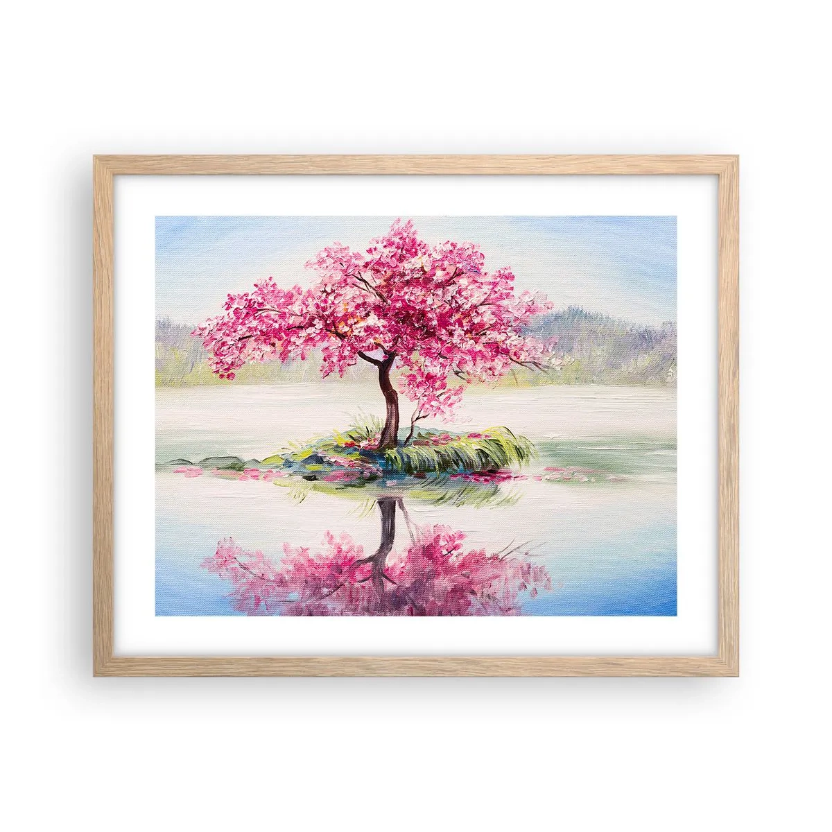 Poster în ramă de stejar deschis - Festivalul Primăverii - 50x40 cm