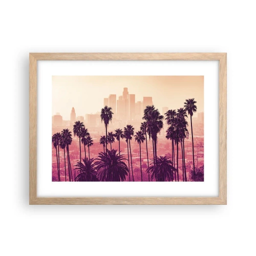 Poster în ramă de stejar deschis - Peisaj din California - 40x30 cm