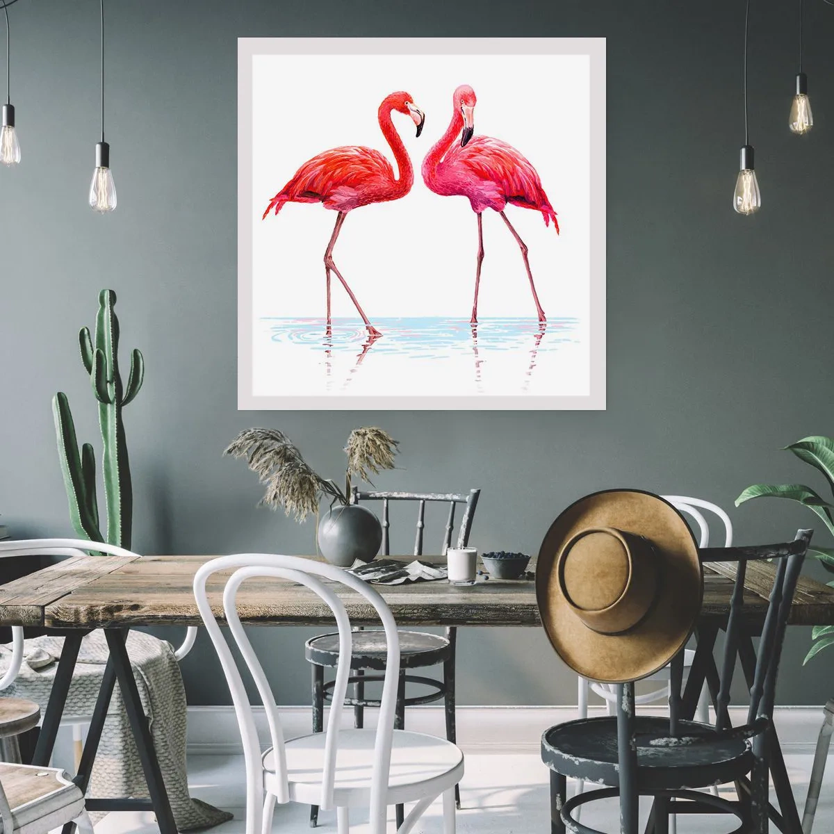 Poster - Pink randez-vous - 40x40 cm