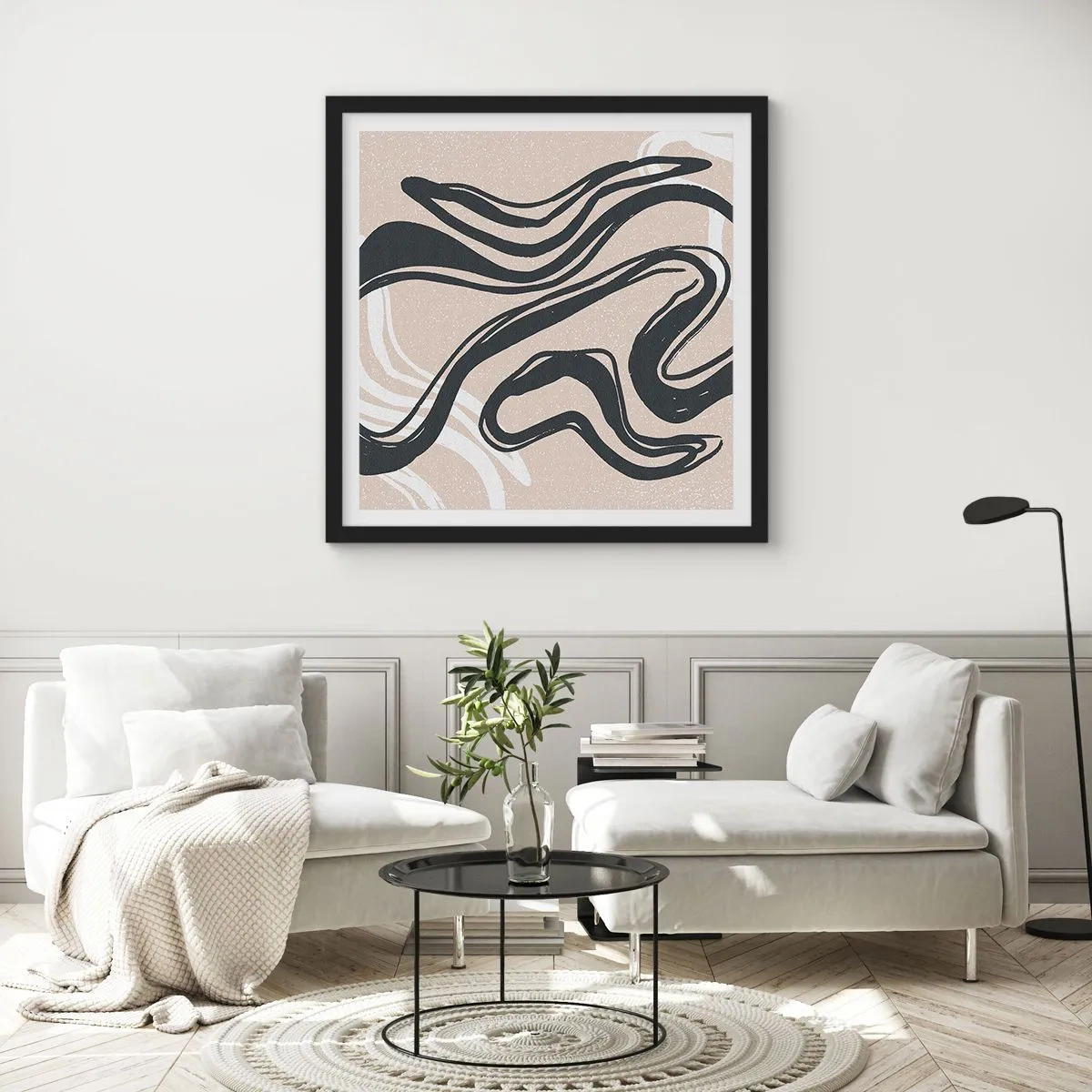 Poster în ramă neagră - Expresie multiplicată - 30x30 cm