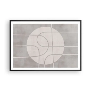 Poster în ramă neagră - Circular și drept înainte - 100x70 cm