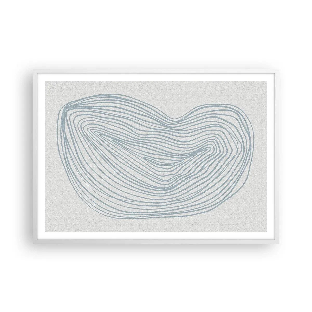 Poster în ramă albă - Zâmbet de picături - 100x70 cm