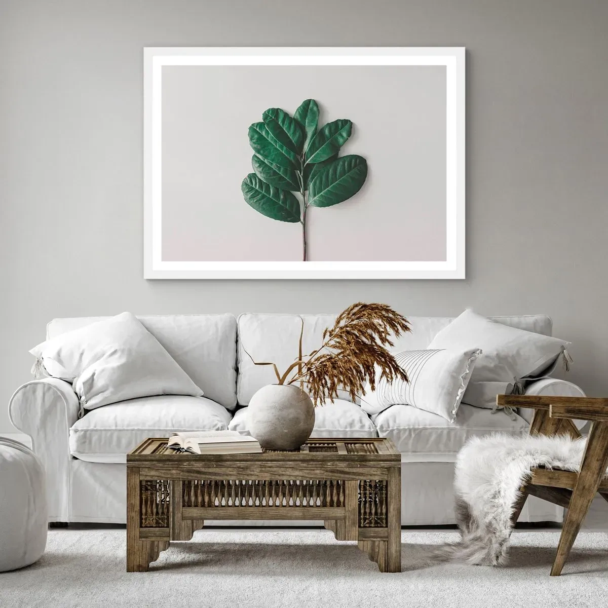 Poster în ramă albă - Desenul naturii însăși - 40x30 cm