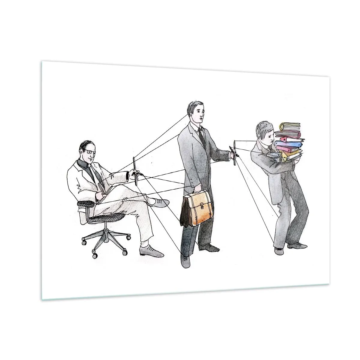 Tablou pe sticlă - Fiecare are stăpânul său - 100x70 cm