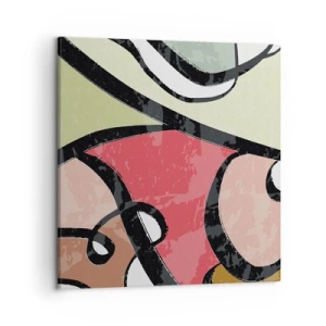 Tablou pe pânză - Piruetă printre culori - 50x50 cm