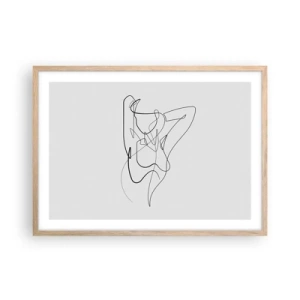 Poster în ramă de stejar deschis - Cine ești tu? - 70x50 cm