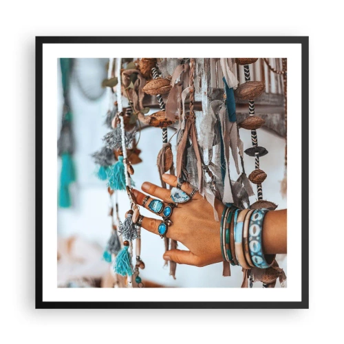 Poster în ramă neagră - Comori locale - 60x60 cm