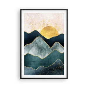 Poster în ramă neagră - Dincolo de șapte munți - 61x91 cm