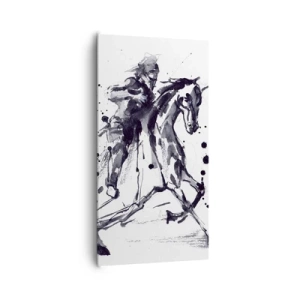 Tablou pe pânză - Cavalerul negru - 65x120 cm