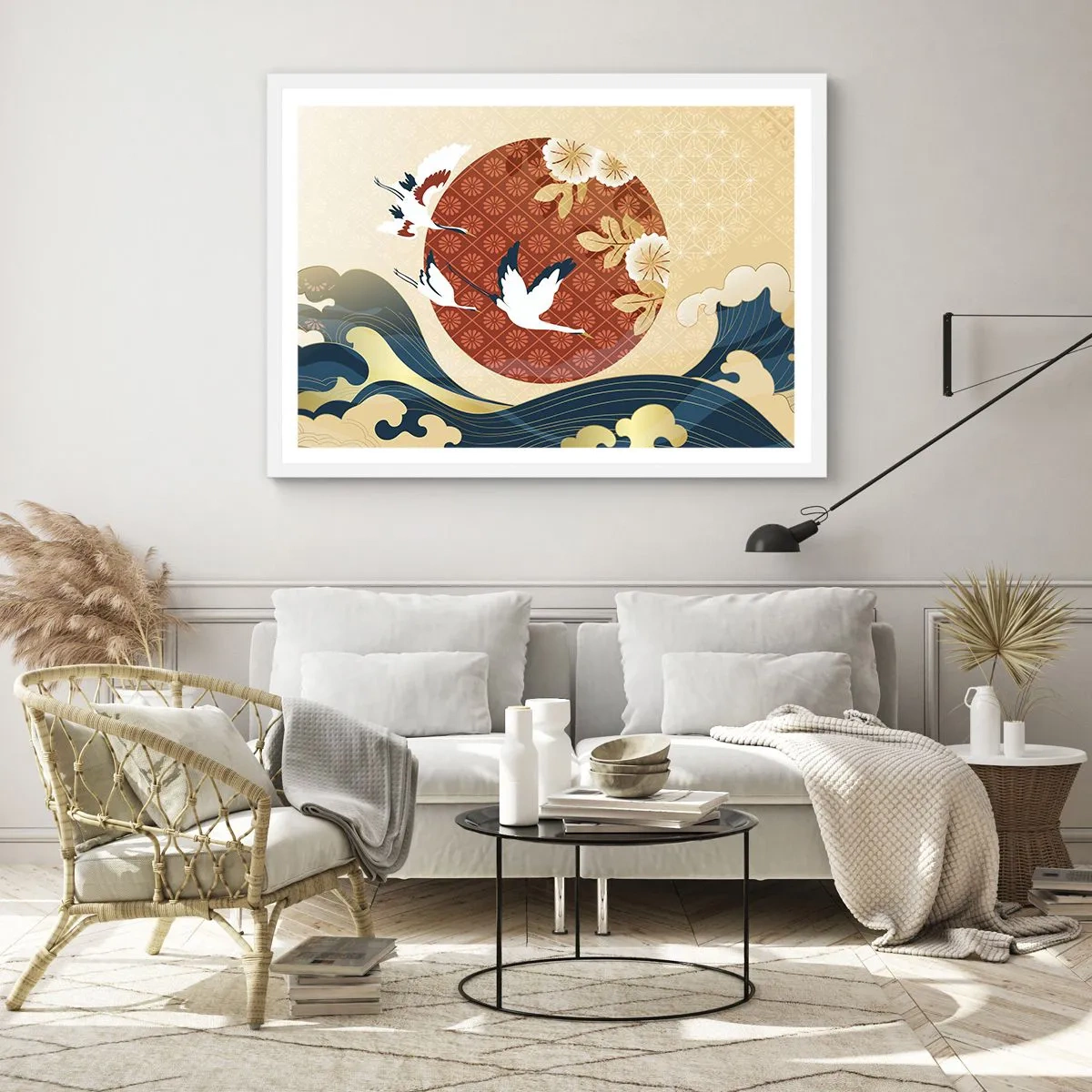 Poster în ramă albă - O fabulă japoneză - 40x30 cm