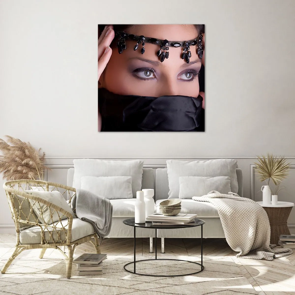 Tablou pe sticlă - Mister oriental ispititor - 70x70 cm