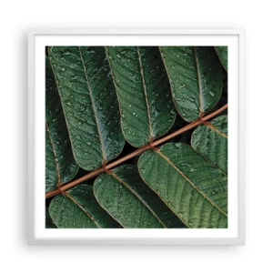 Poster în ramă albă - Într-un ritm verde - 60x60 cm
