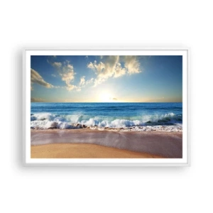 Poster în ramă albă - Mișcare și liniște în același timp - 100x70 cm