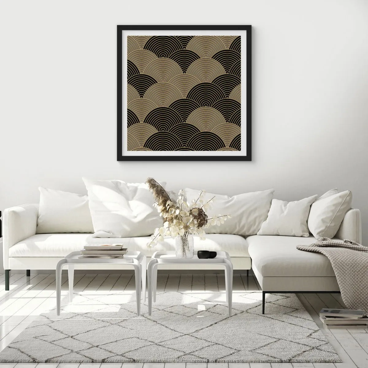 Poster în ramă neagră - Unitate în multiplicitate - 40x40 cm