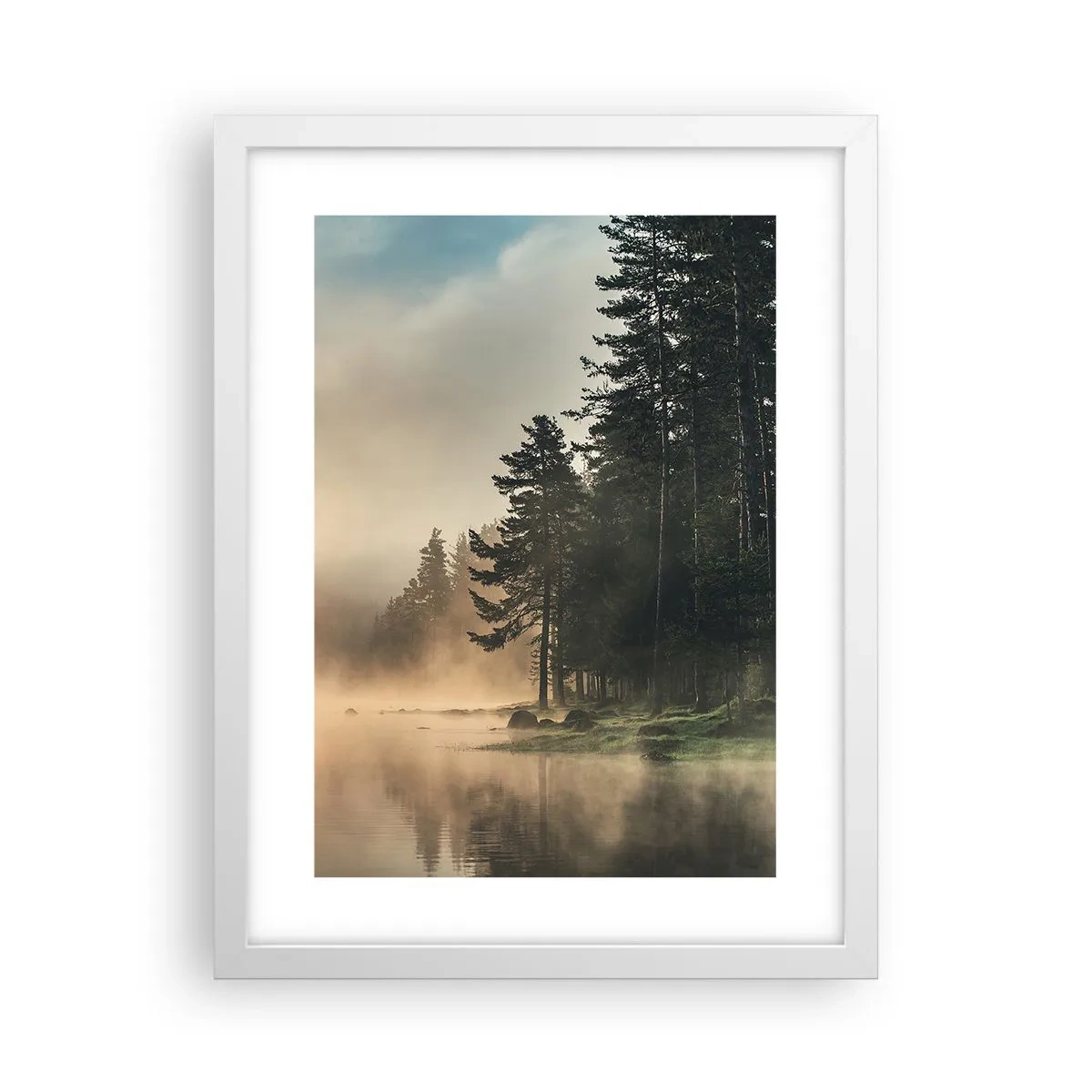 Poster în ramă albă - Nașterea unei zile - 30x40 cm