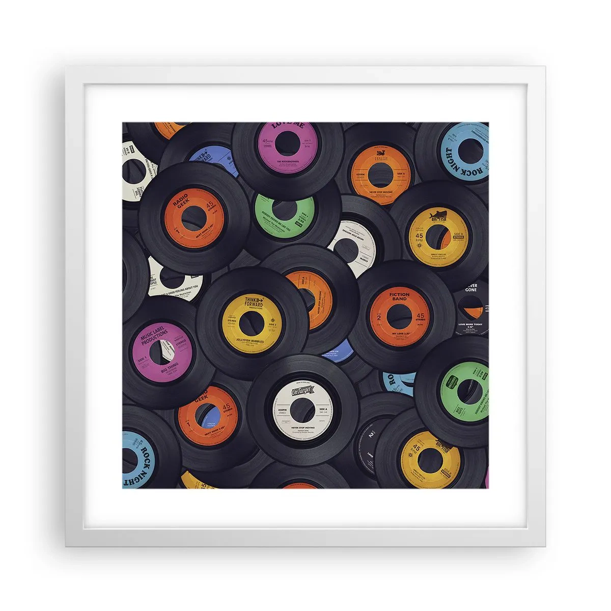 Poster în ramă albă - Culorile clasicilor - 40x40 cm