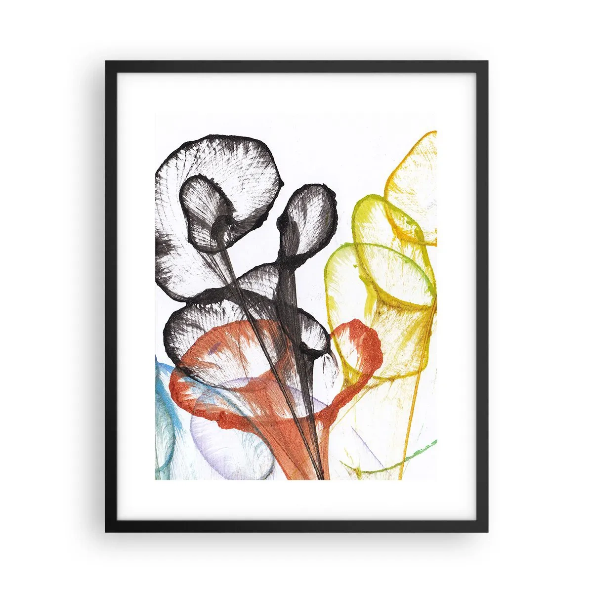 Poster în ramă neagră - Flori cu suflete - 40x50 cm