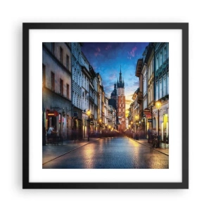 Poster în ramă neagră - Farmecul Cracoviei - 40x40 cm