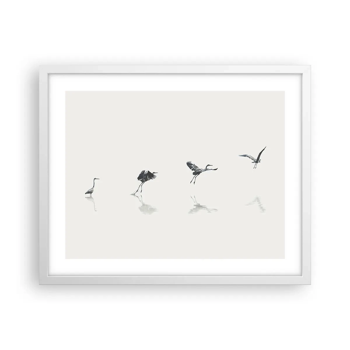 Poster în ramă albă - Patru pași simpli - 50x40 cm