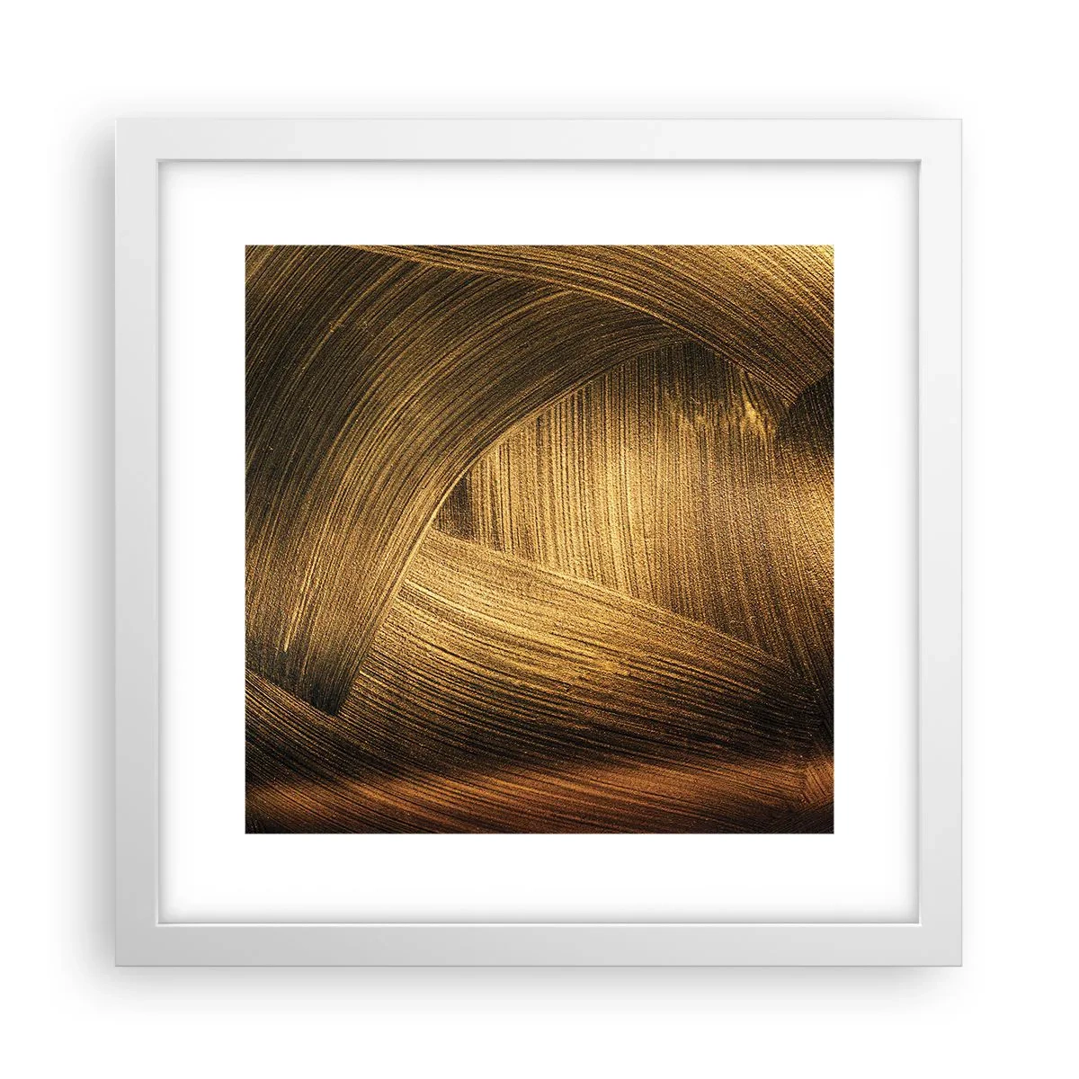 Poster în ramă albă - Într-un labirint de aur - 30x30 cm
