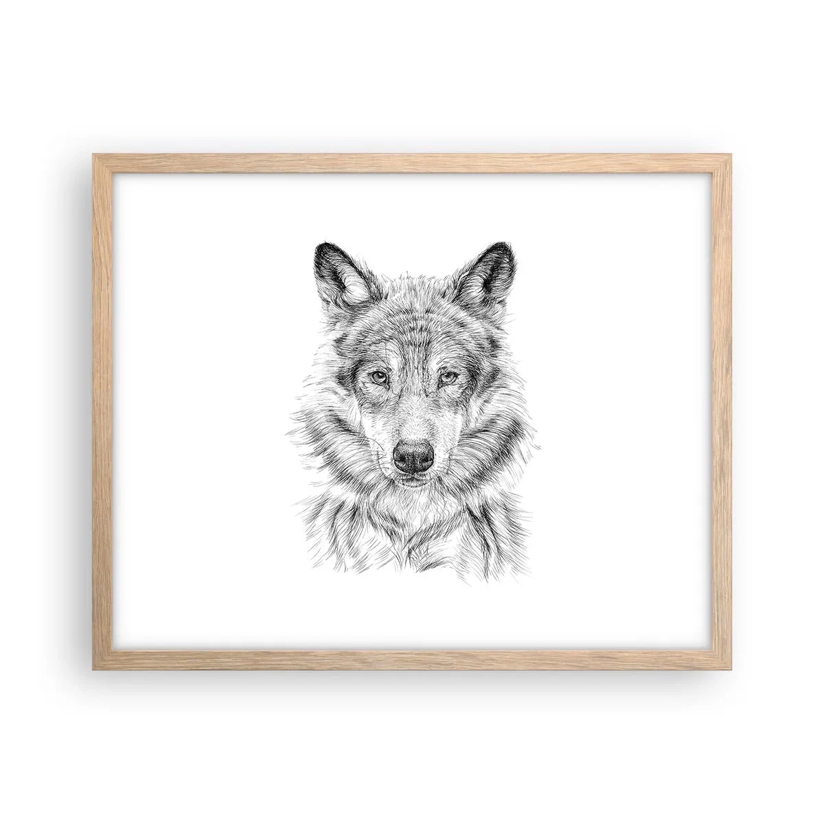 Poster în ramă de stejar deschis - Un lider înnăscut - 50x40 cm