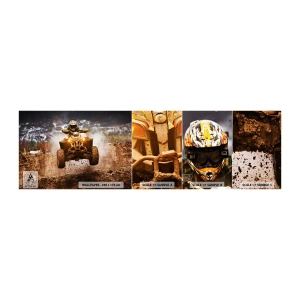 Mostră tapet autocolant Deluxe Sticker - No risk no fun - Sport, Quad, Rasă - 100x30 cm