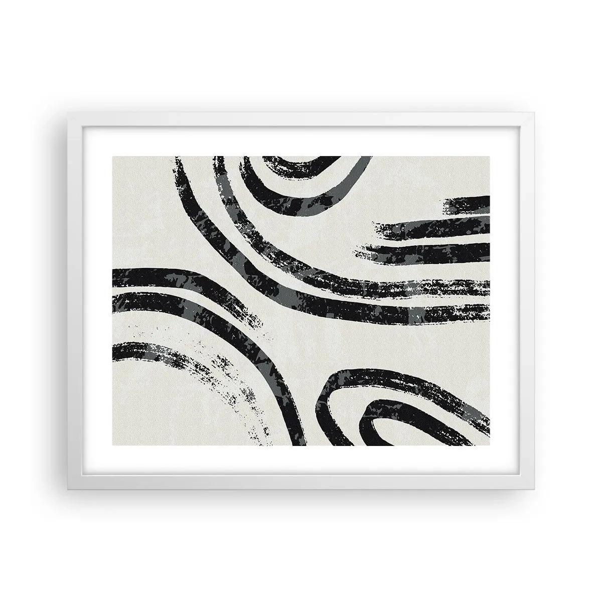 Poster în ramă albă - Pe jumătate oprit - 50x40 cm