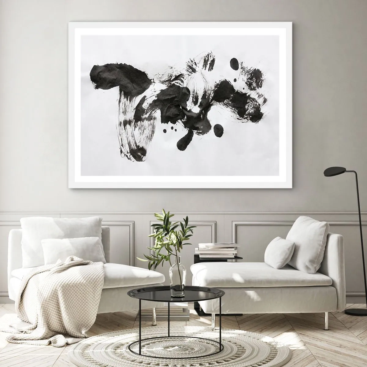 Poster în ramă albă - Metodă în nebunie? - 50x40 cm